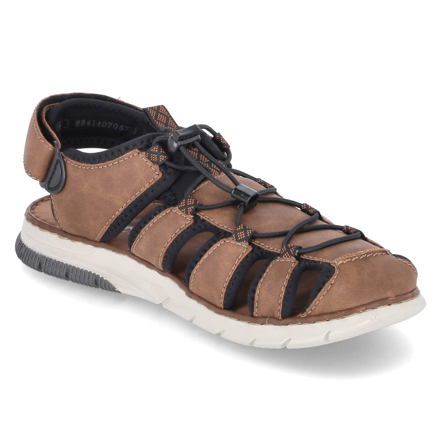 Rieker Sandalen  - schwarz/schwarz/mandel