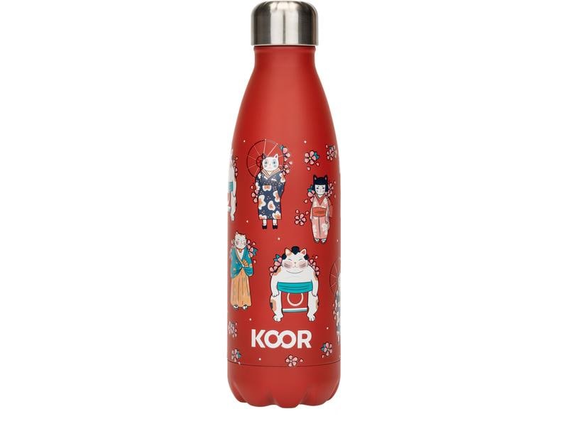 KOOR Trinkflasche Asia 500 ml Thermosflasche aus Edelstahl