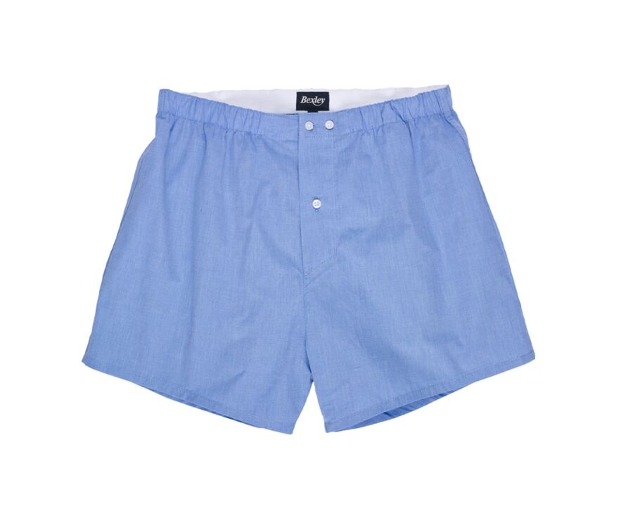 Boîte de 2 caleçons homme Uni Bleu/ Rayé Bleu océan et blanc - ELON