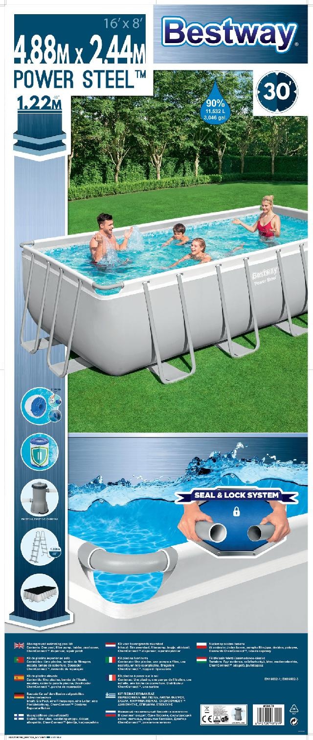 Bestway Zwembad Mistral set Rechthoek 488cm