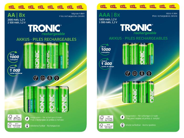 Oplaadbare batterijen 8-pack