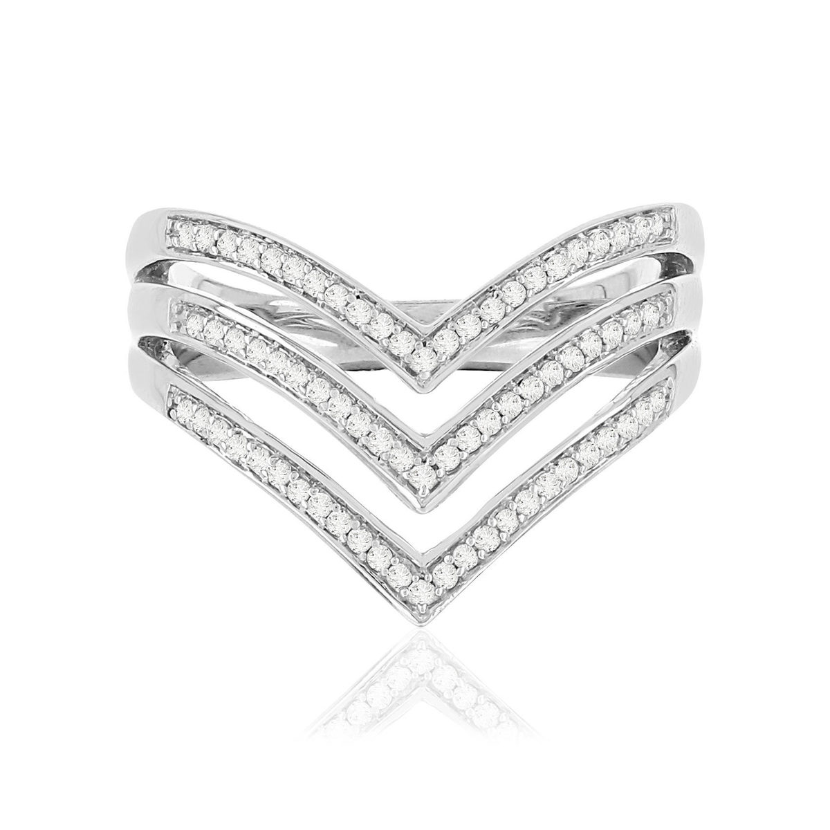 Bague MATY Or 375 blanc Diamants