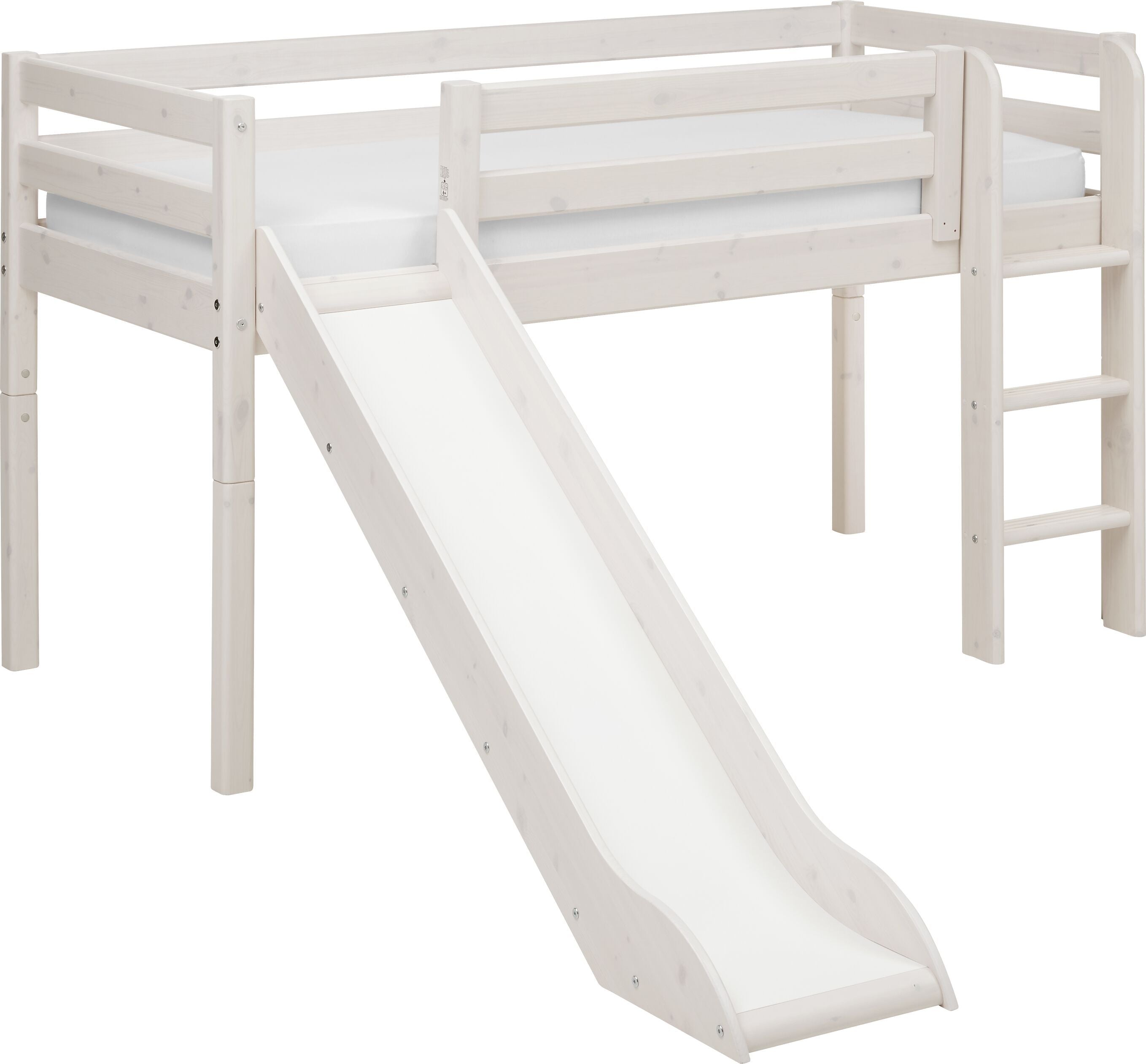 Flexa CLASSIC Halbhochbett - White Wash / B: 249.0 cm x T: 210.0 cm x H: 120.0 cm