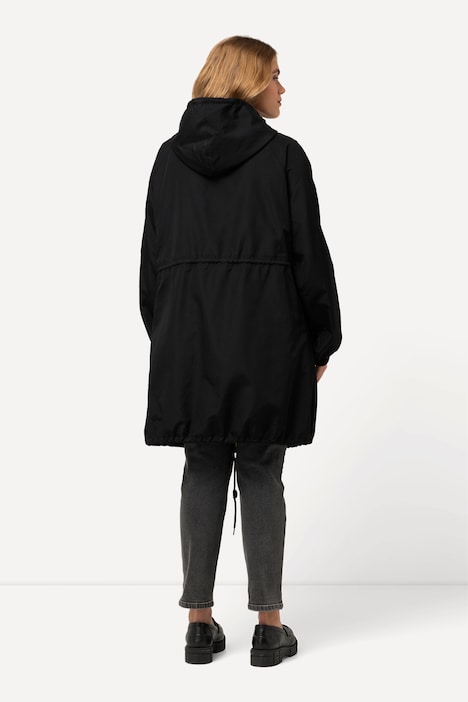 Jacke, Tunnelzug, Stehkragen, 2-Wege-Zipper