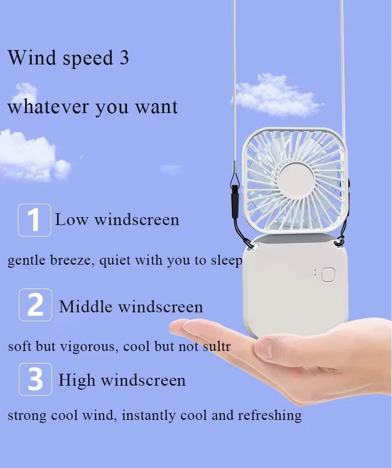 HOMTEC - USB oplaadbare nekventilator (verschillende uitvoeringen)