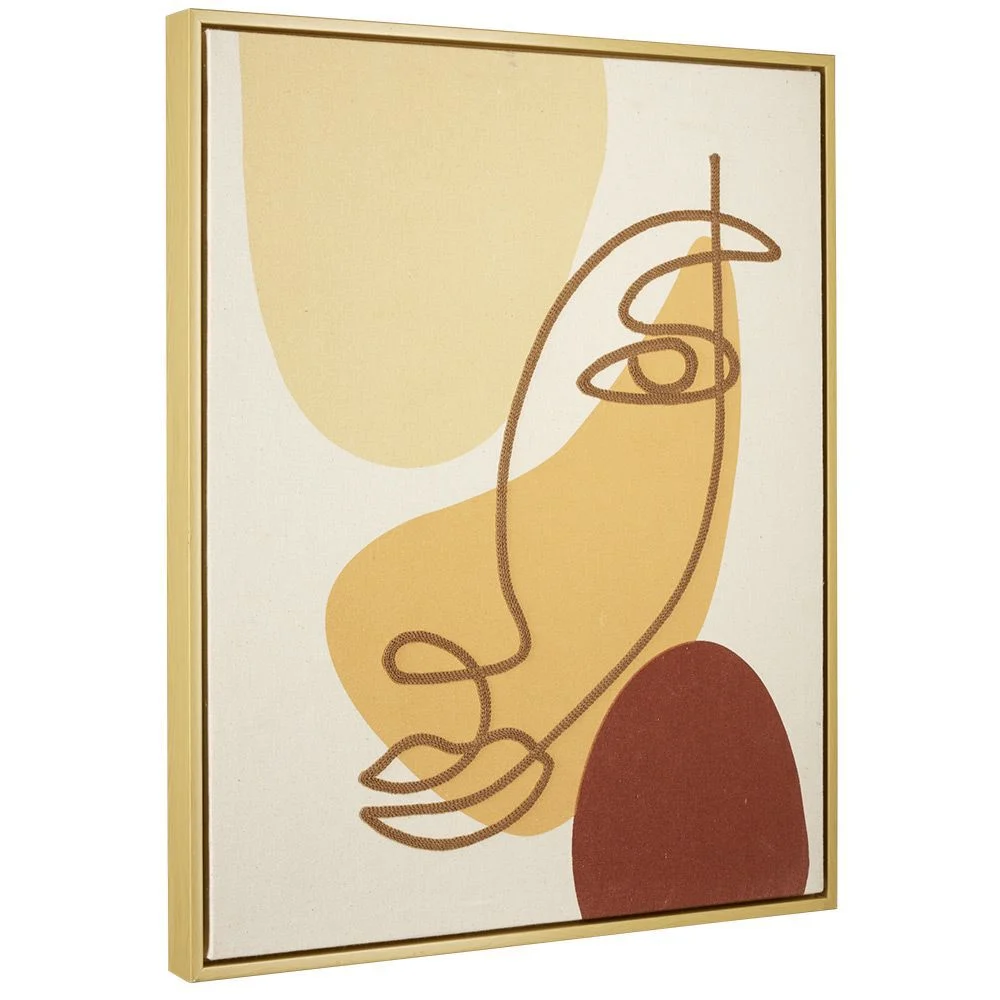 Tableau déco visage abstrait multicolore