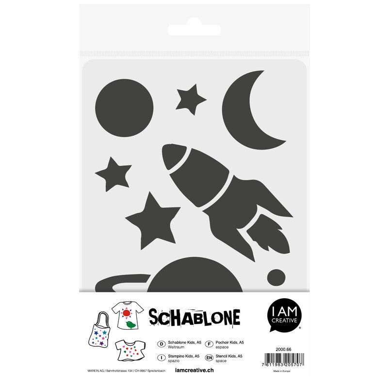 I AM CREATIVE Schablone Kids, Weltraum