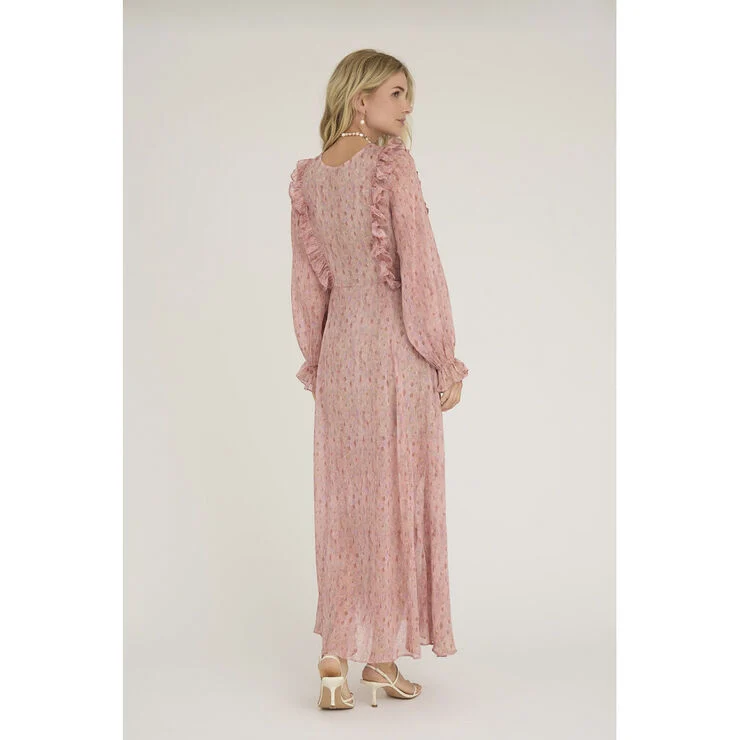 A-VIEW Flounce dress Old rose