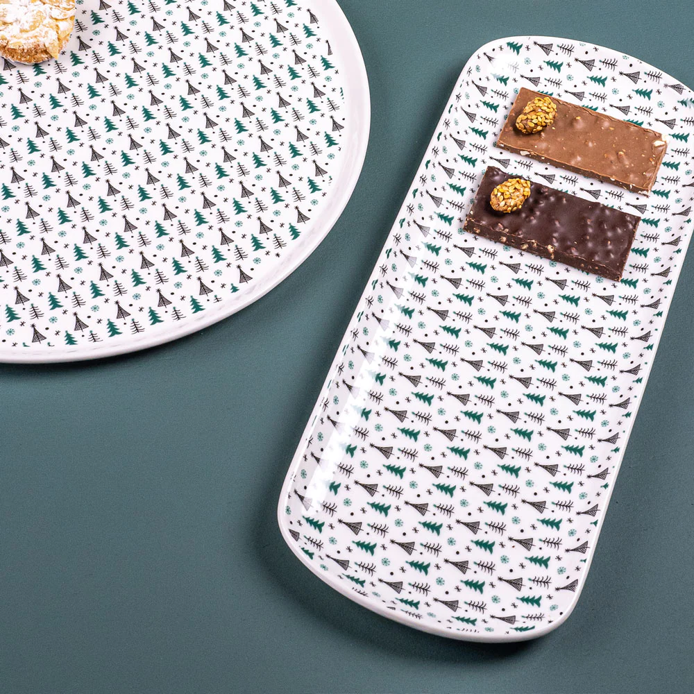 Plat à cake Santa 36x14 cm Table passion