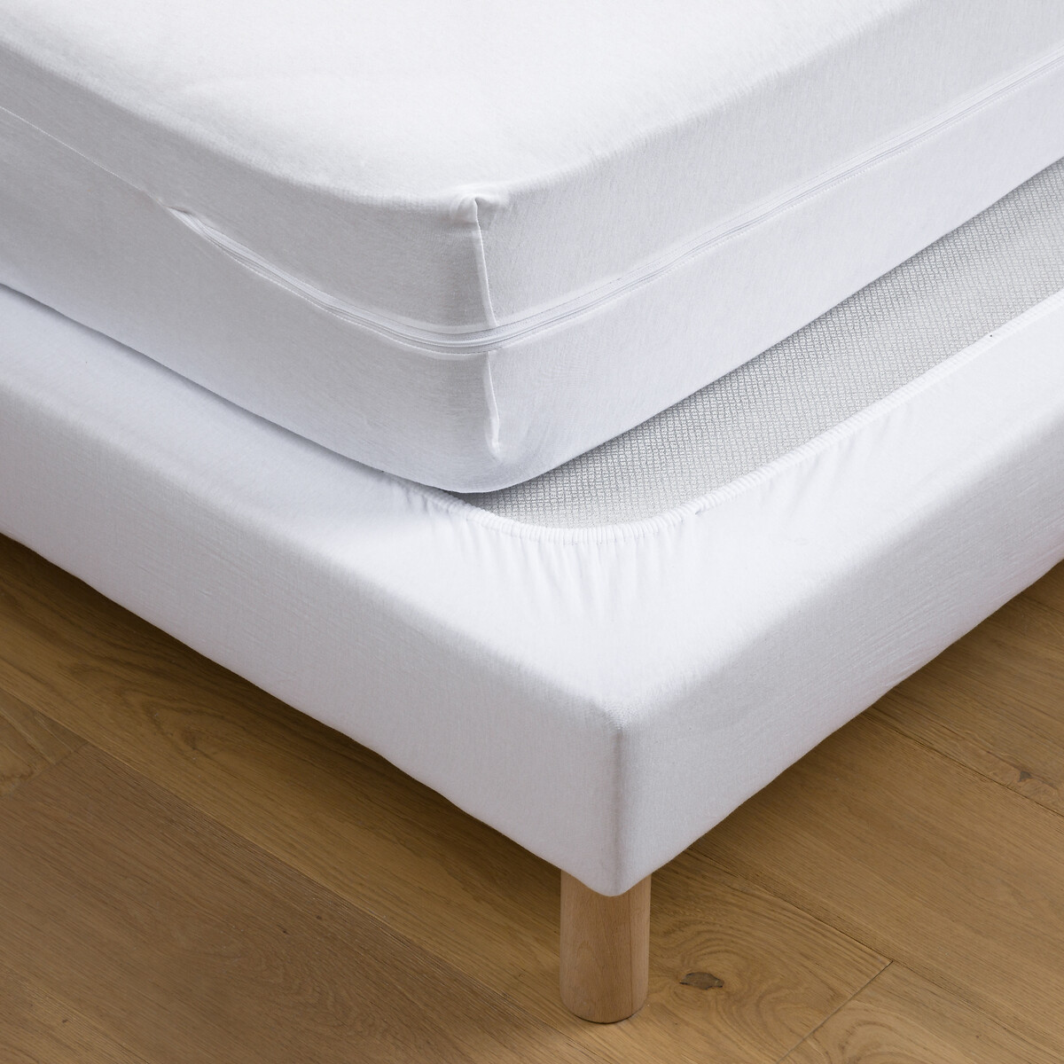 LA REDOUTE INTERIEURS<br>Capa de colchão anti-ácaros em jersey completo H22 cm