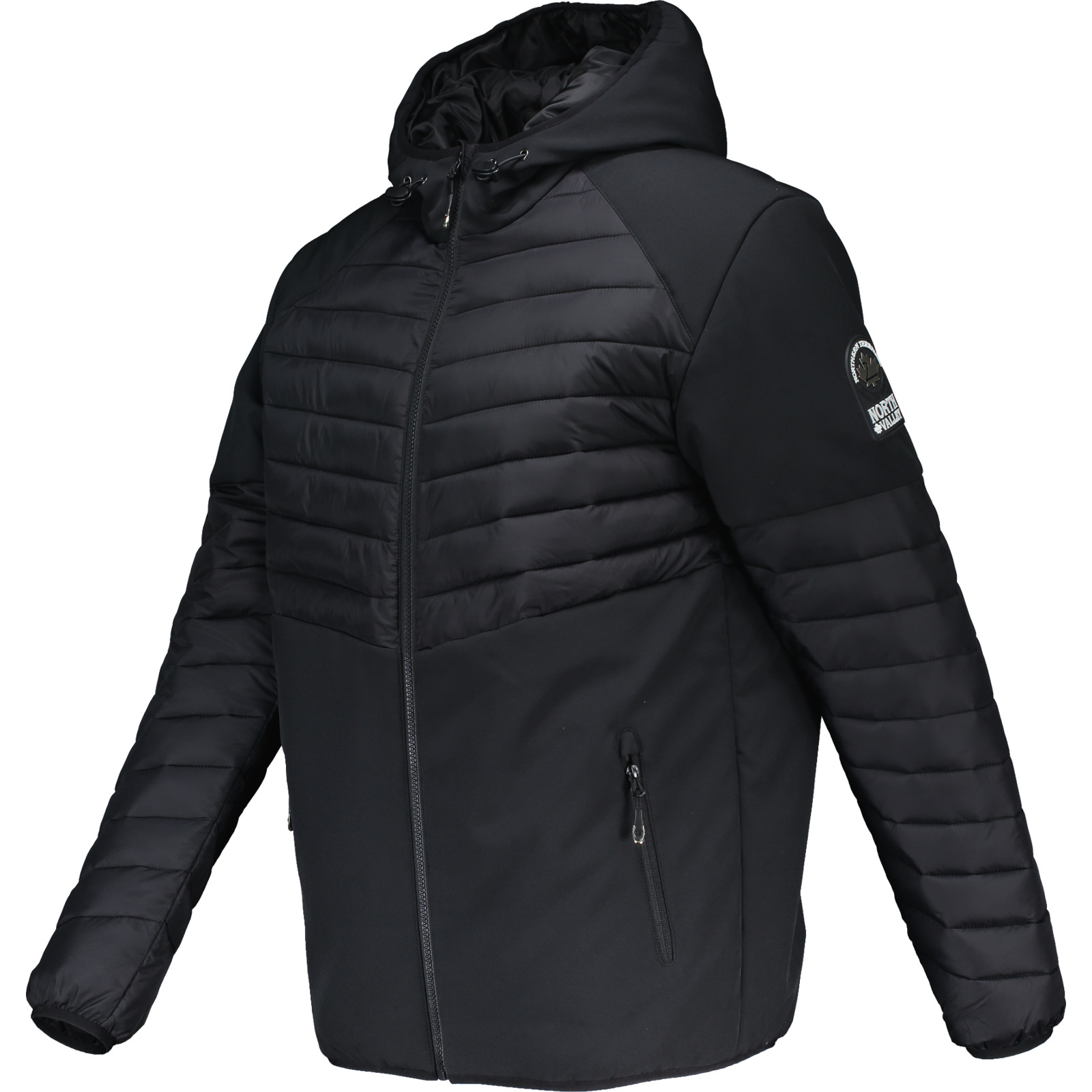 North Valley Herren-Hybridjacke Lenny L, schwarz