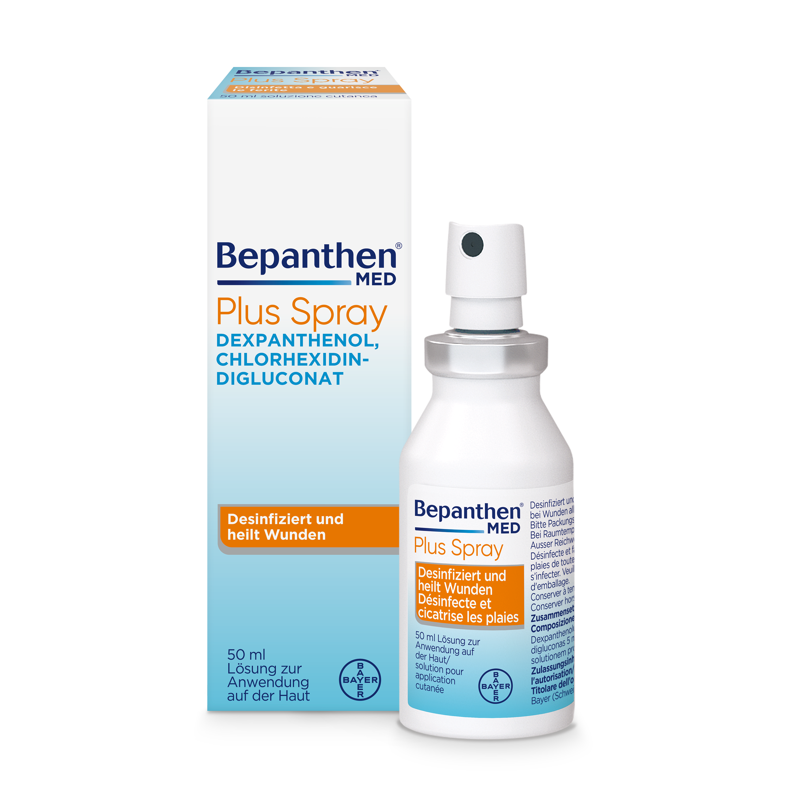 BEPANTHEN MED Plus Spray<br>50 ml, Flasche, Spray zur Anwendung auf der Haut, Lösung