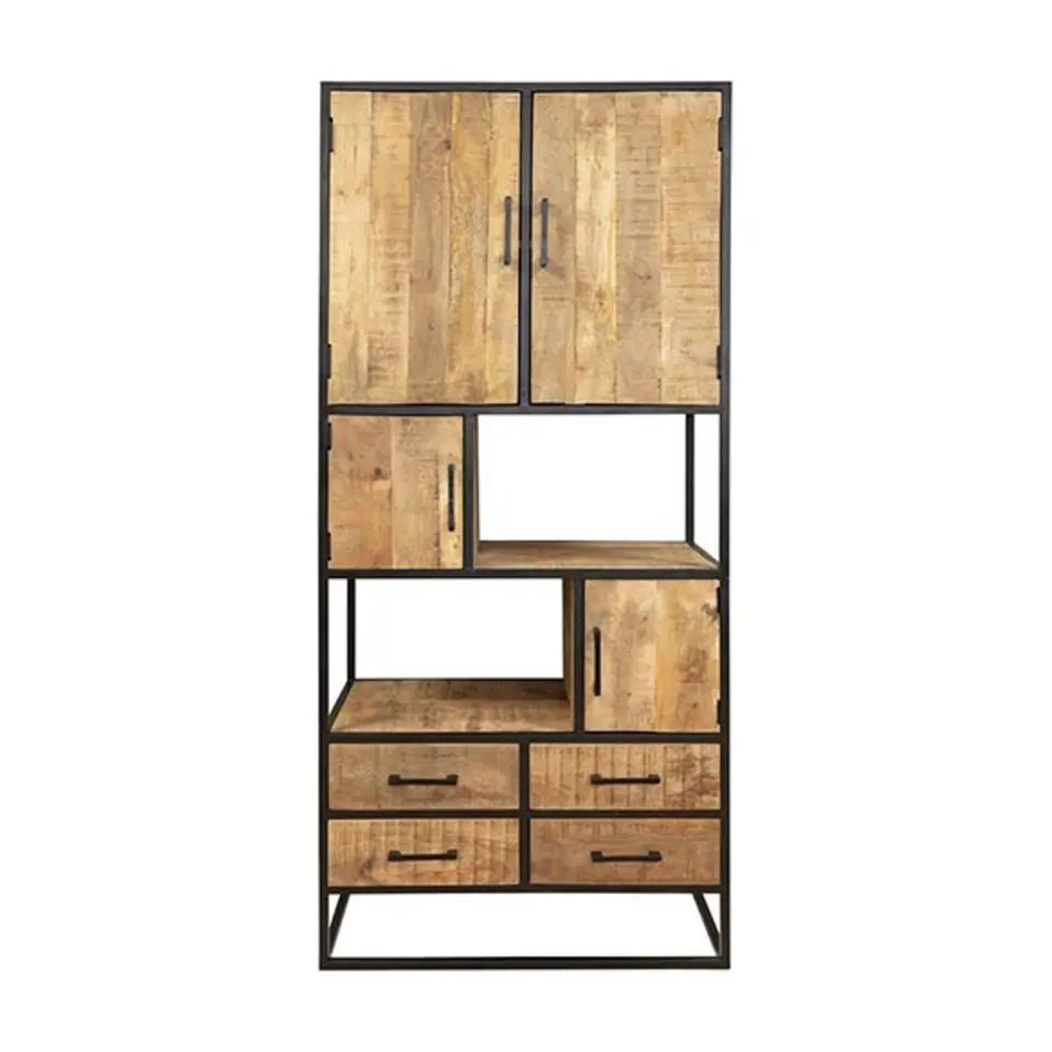 Furndea Morada vakkenkast industrieel - 45x90x200 cm