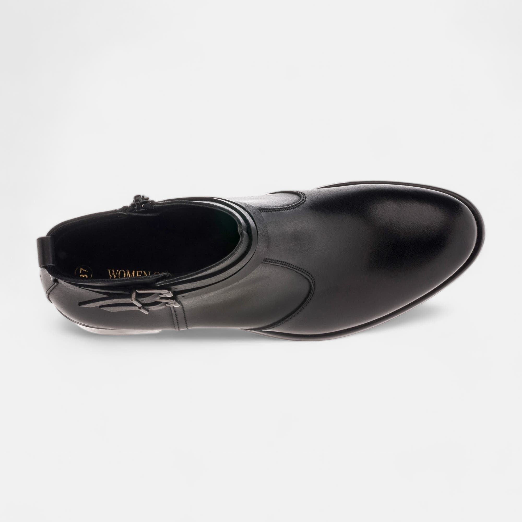Bottines Femme en cuir noir