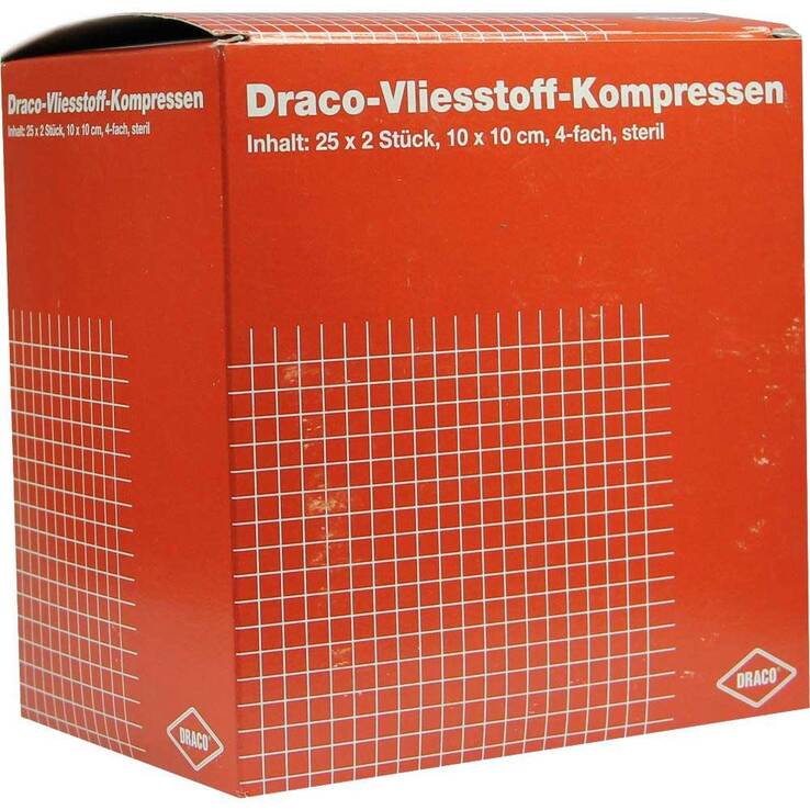 Vliesstoff-Kompressen 10x10 cm steril 4fach, 25X2 St