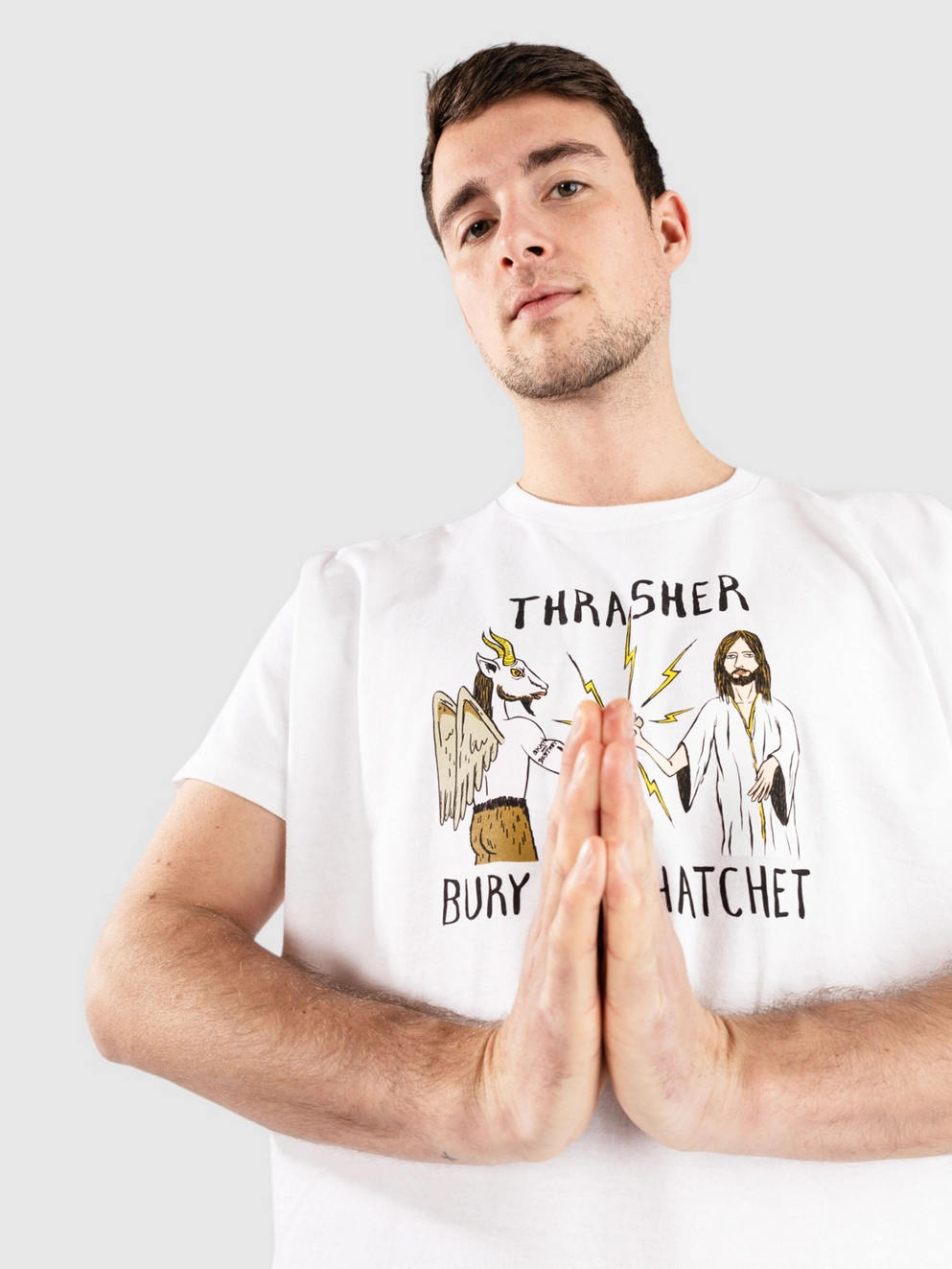 Thrasher X Toy Machine B.T.H. T-Shirt white