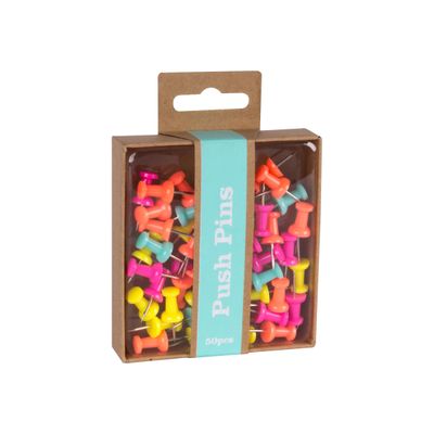 Apli Fluor Collection - 50 Punaises - couleurs assorties