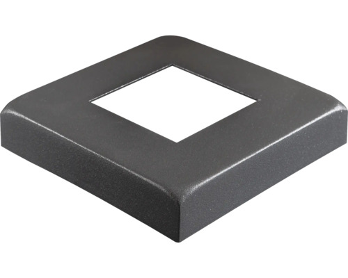 Paalkap voor paalankers, aluminium, 14,5 x 14,5 cm, grijs