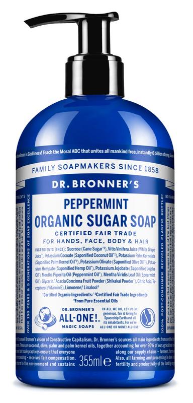 Dr Bronner’s Shikakai Zeep Pepermunt (355 ml)