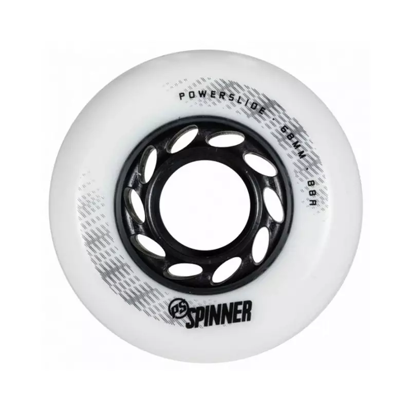 Roue roller en ligne POWERSLIDE Spinner 68mm/88a, matte white, 4-Pack