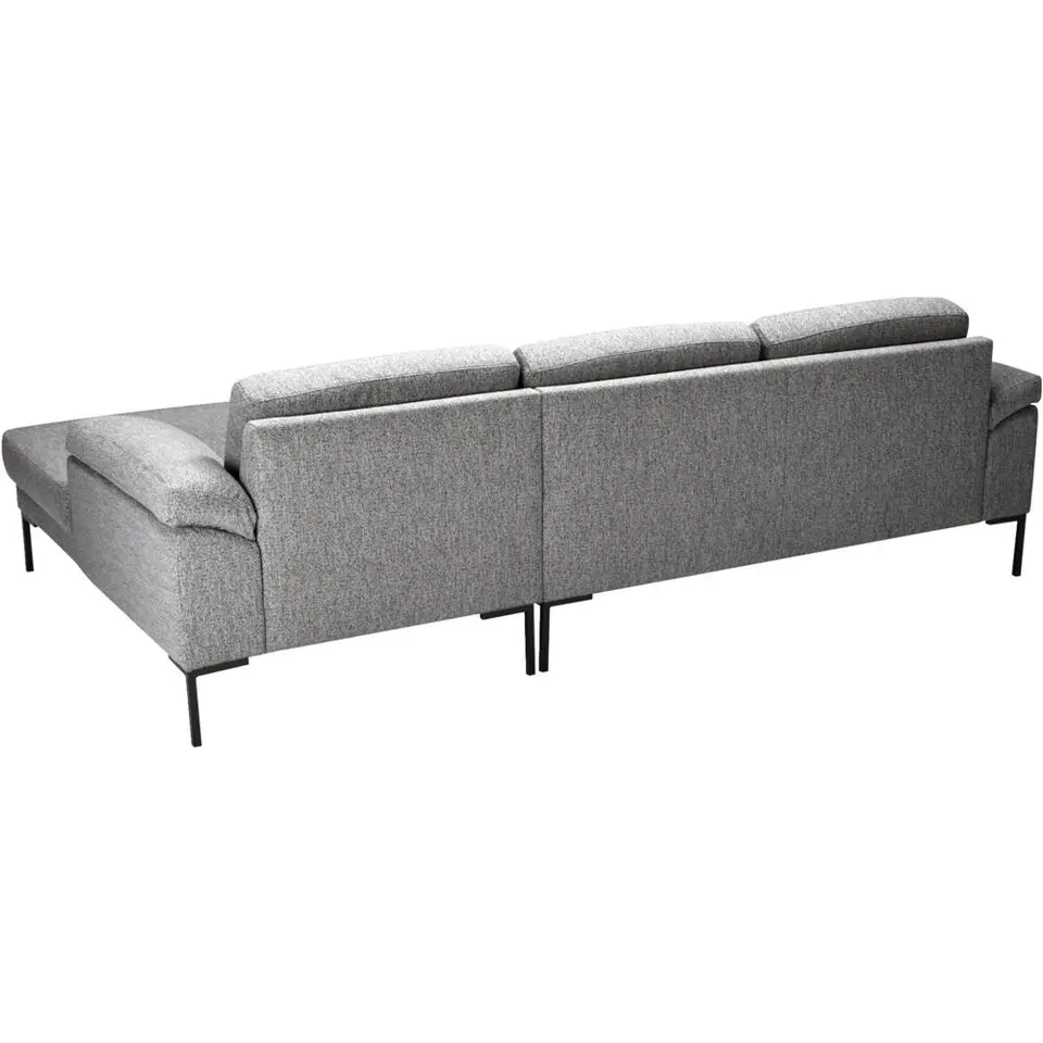 Bank Tom met chaise longue rechts - Monza - grijs