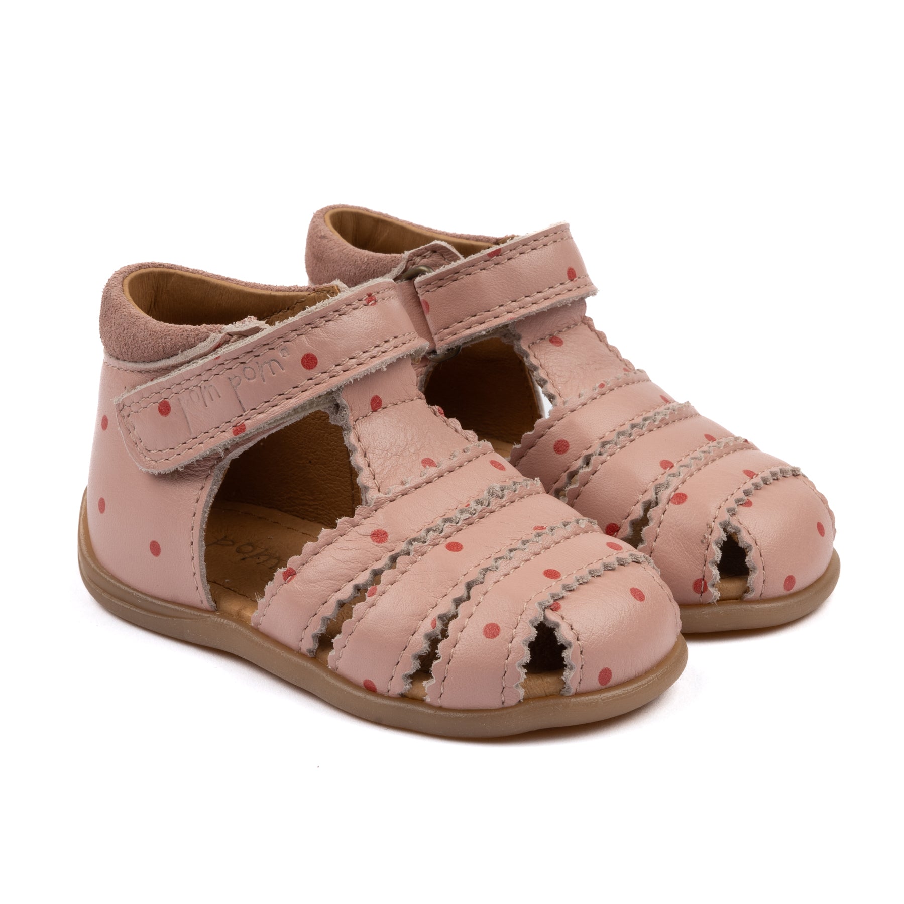 Pom Pom Sandaler Starters Scallop Velcro