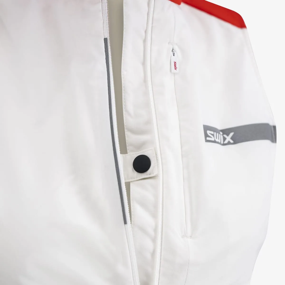 Swix Women's Roadline Wind Vest Bright White/Fiery Red