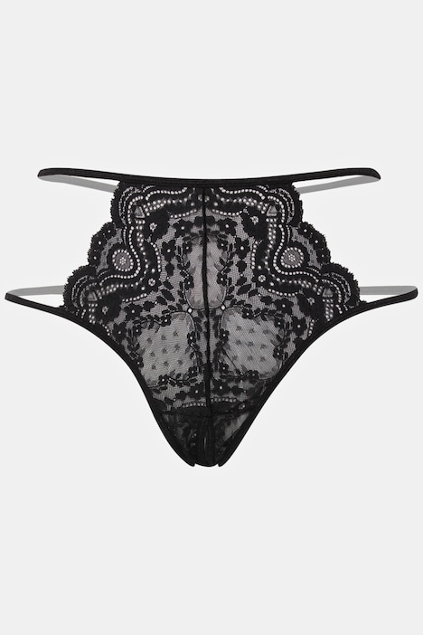 2-tlg. Set, Panty und String, Ouvert-Öffnung im Schritt