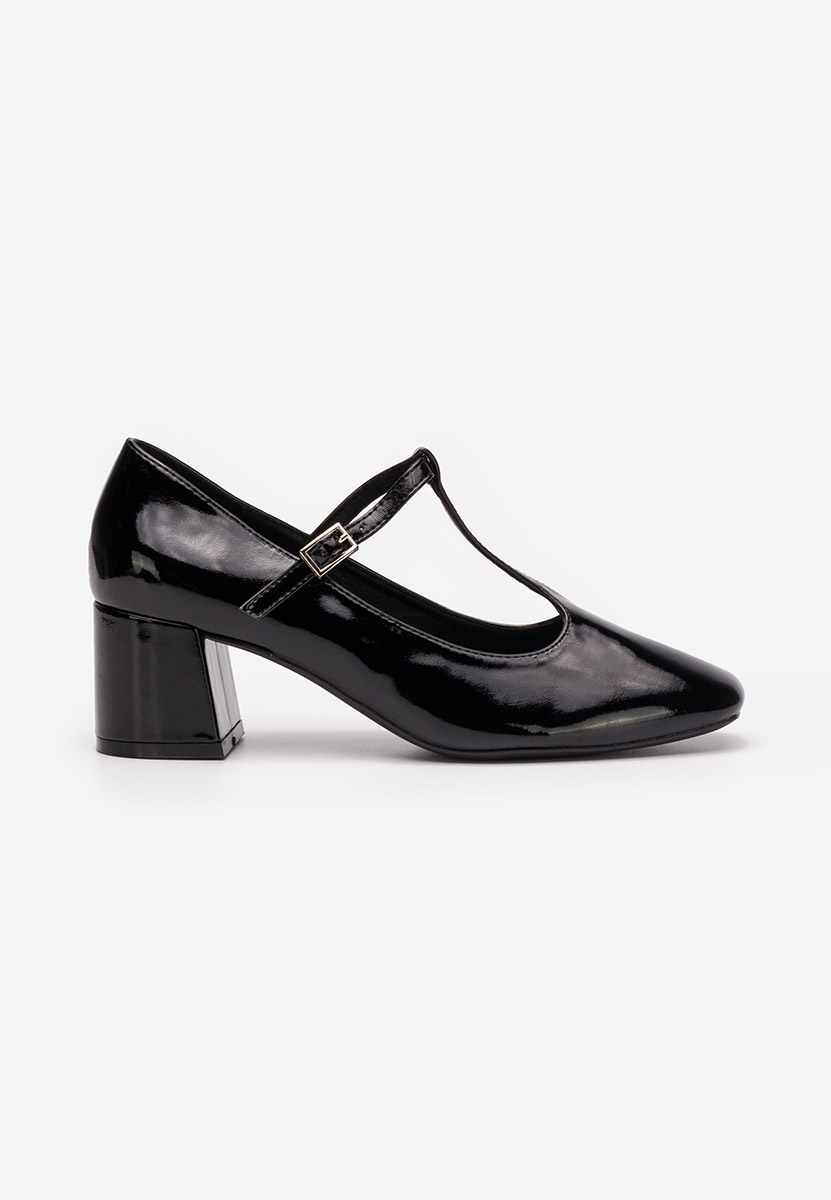 Chaussures à talon épais noirs Nariela V2