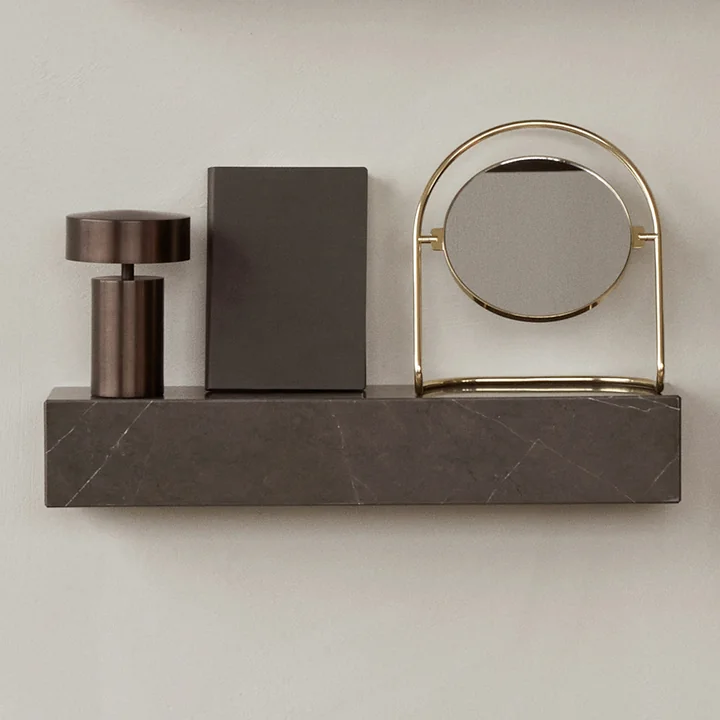 Audo - Plinth Wandregal, L 60 cm, sand (Kunis Breccia)