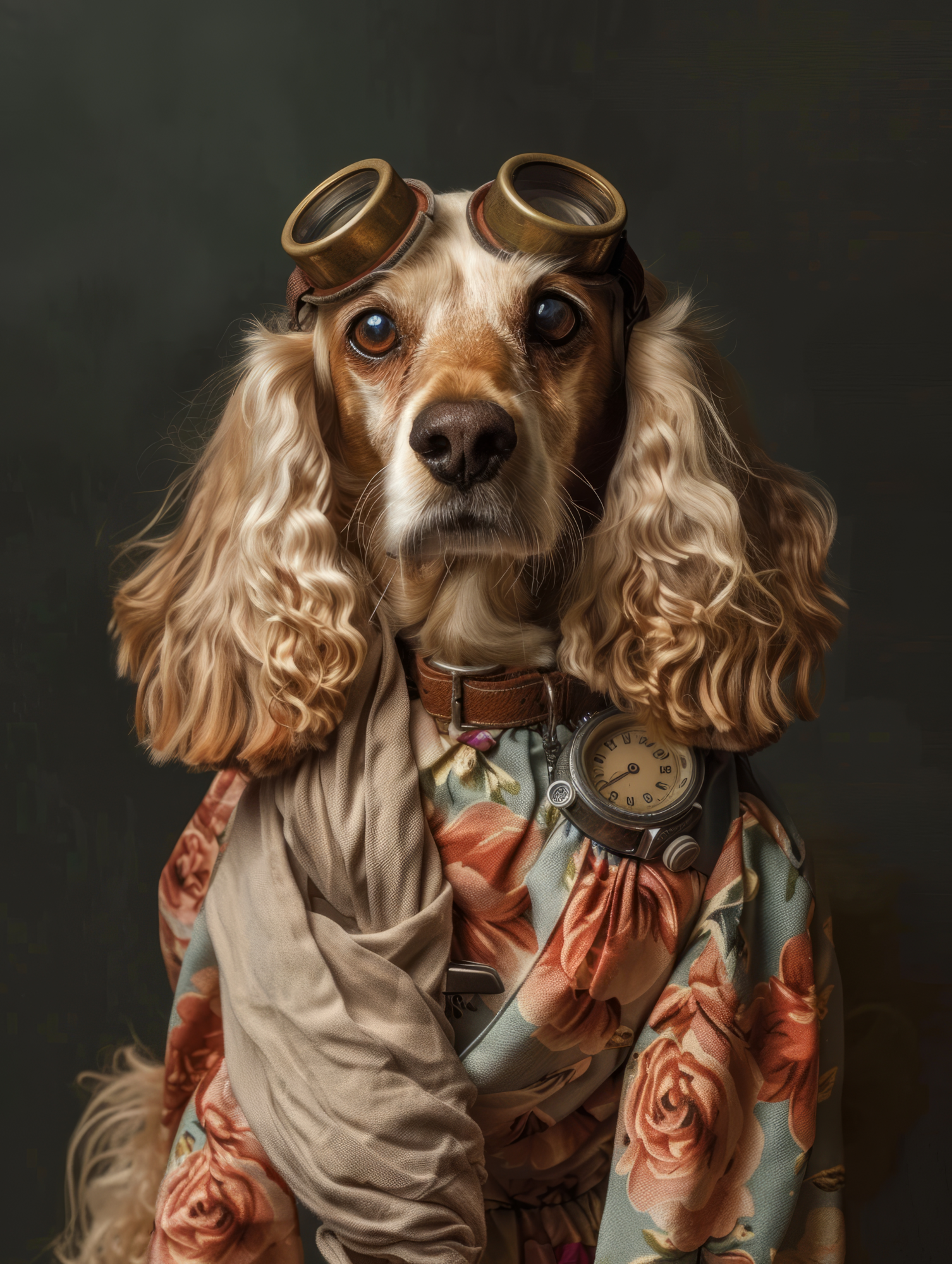 Canvas schilderij van een Cocker Spaniel 100x150 cm