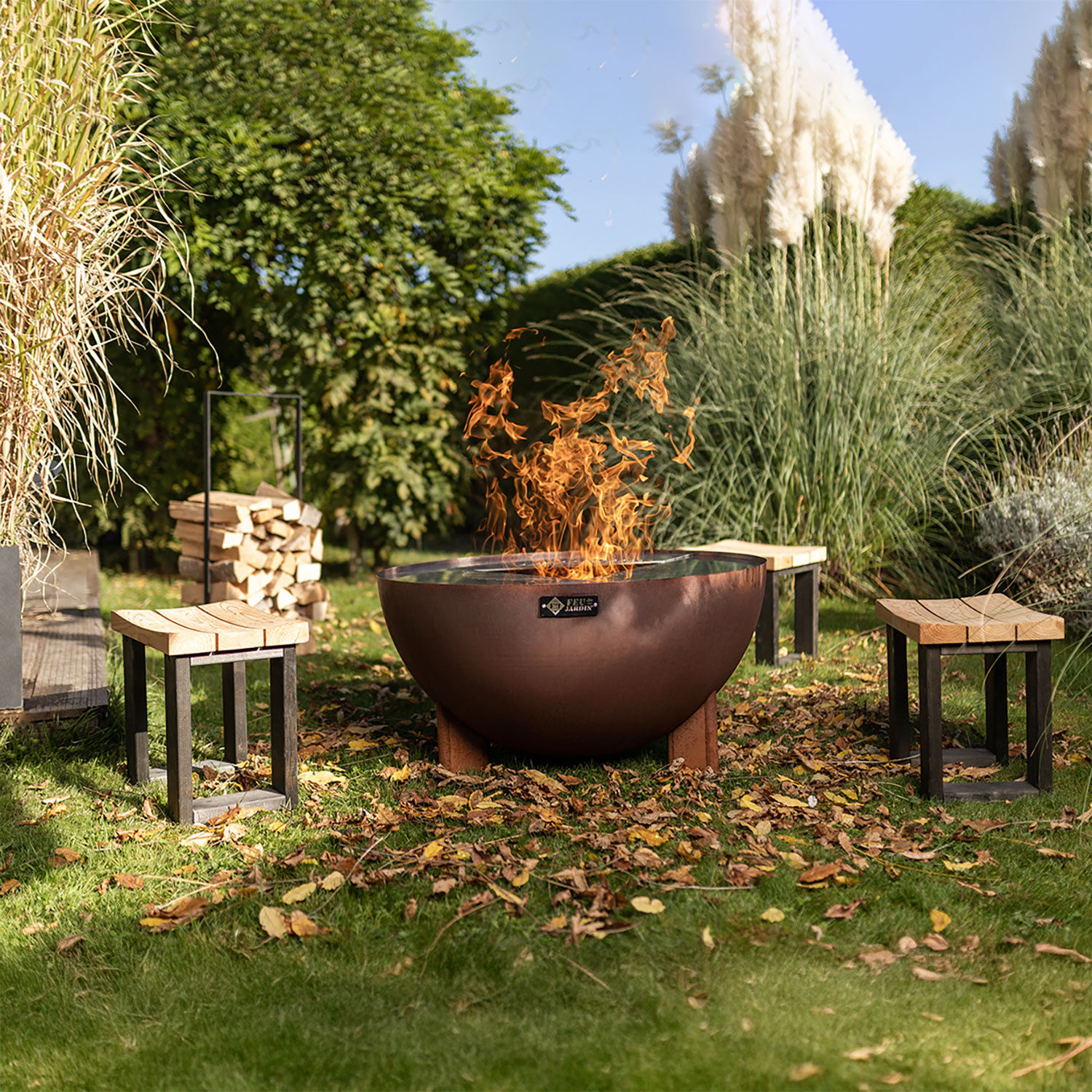 Feu du Jardin Holzhocker Convi