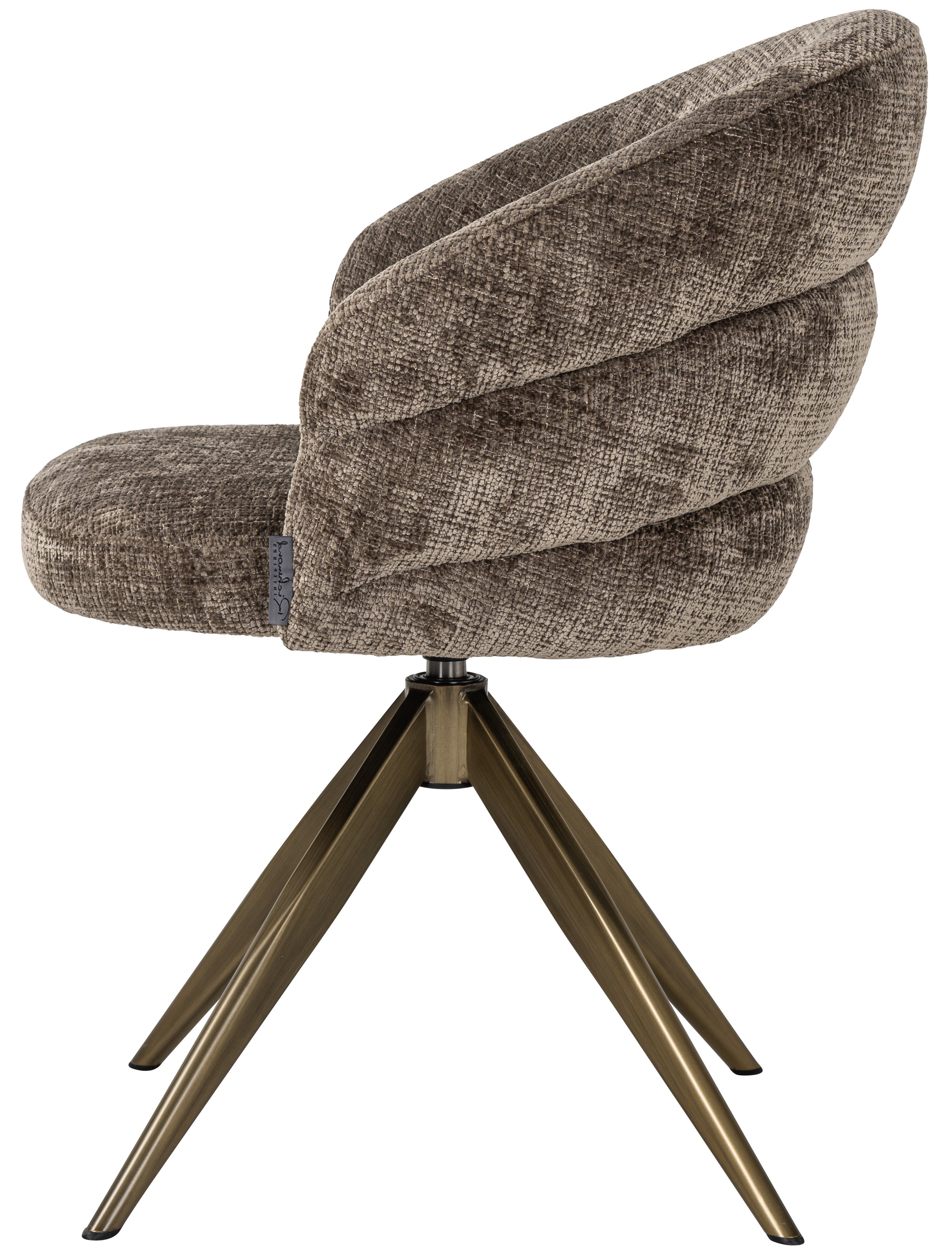 Eetkamerstoel S4754 Stone Chenille Zendaya B61 x D60 x H79 cm