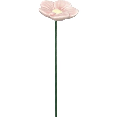 Keramikblomst på pind 28 cm - flere varianter - assorteret