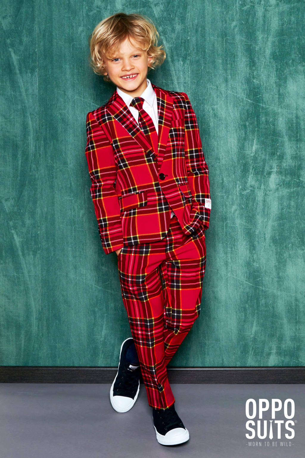 OppoSuits geruit kostuum The Lumberjack rood