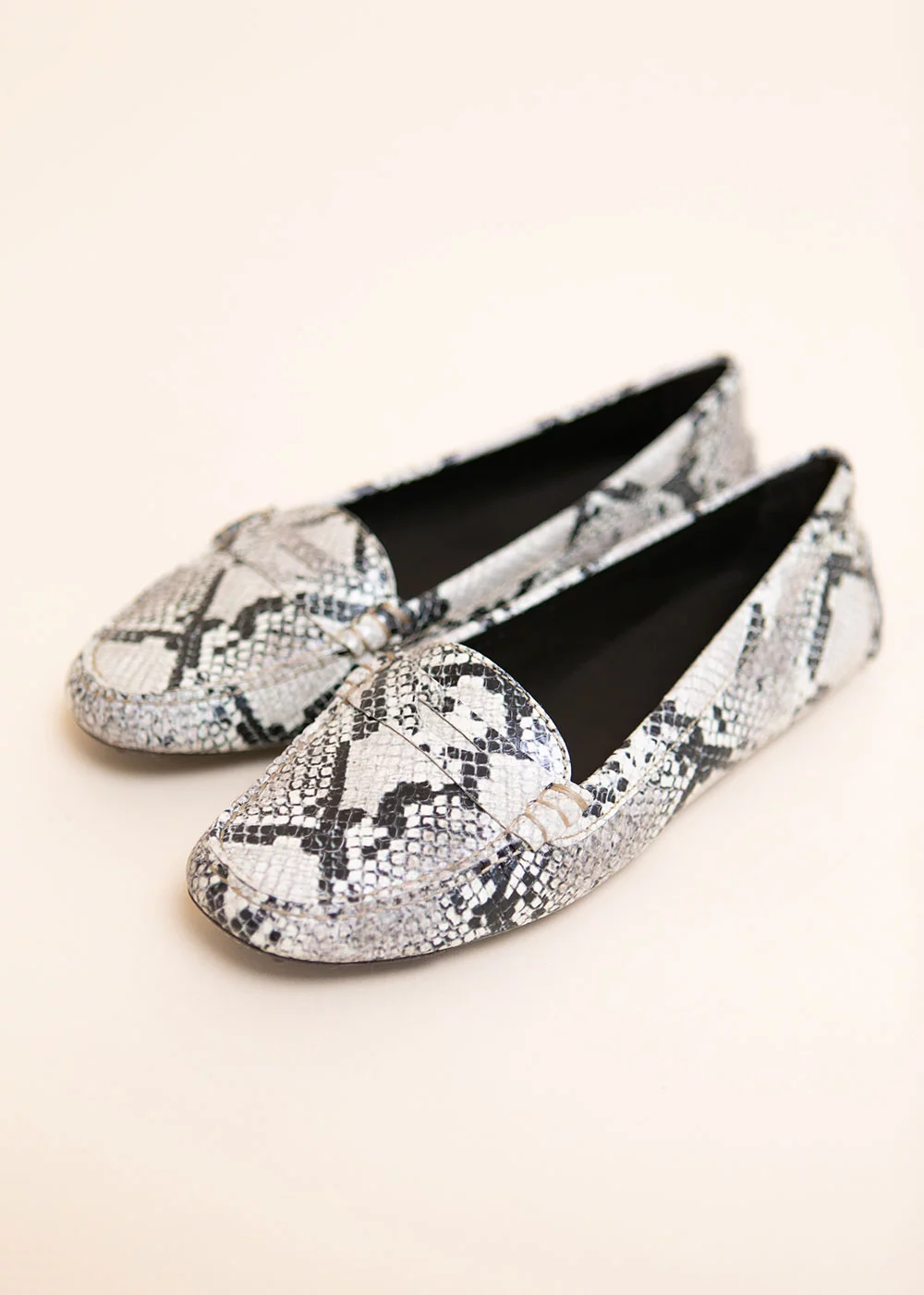 MOCASSIN ROUND DRIVER CUIR PYTHON