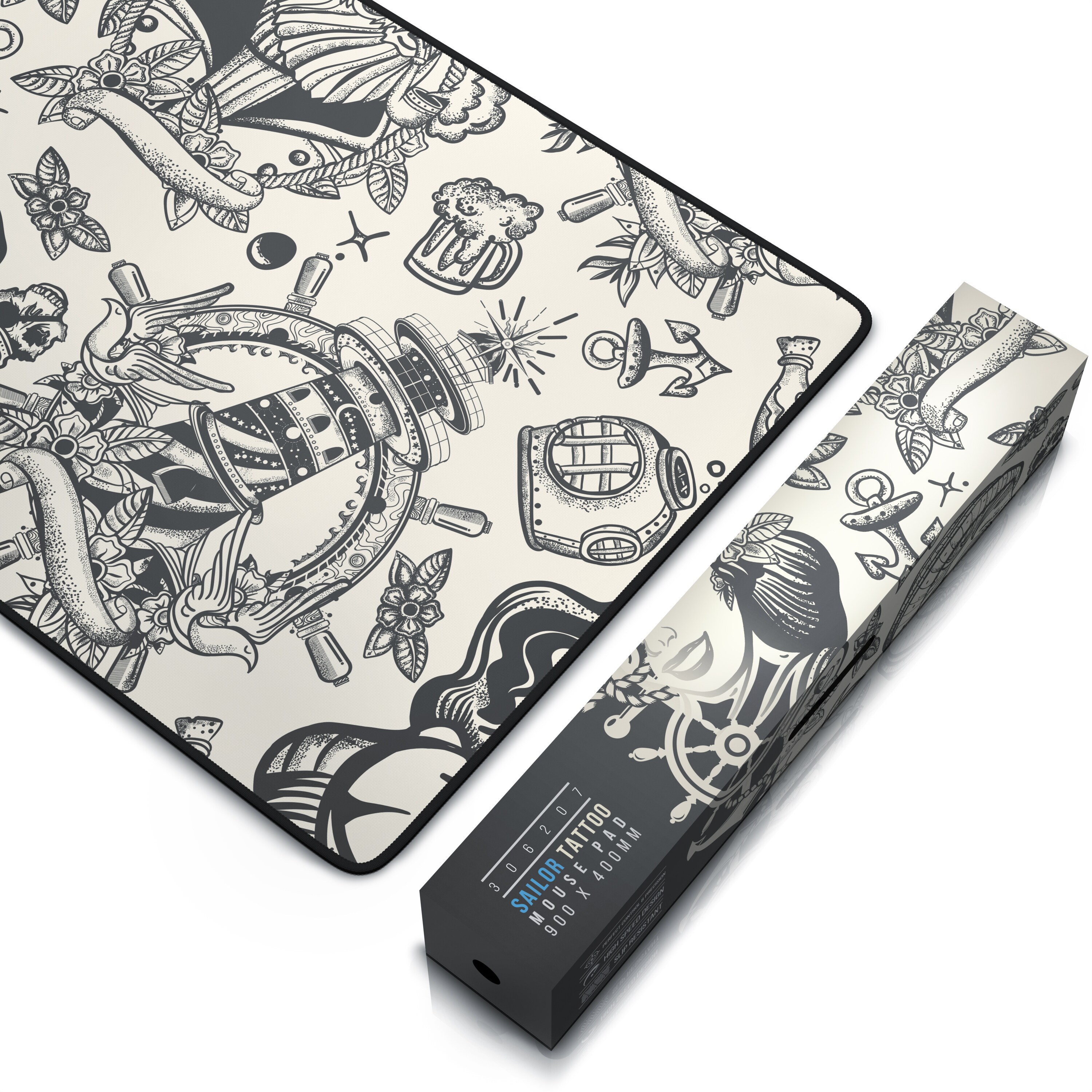 Titanwolf XXL Speed Gaming Mauspad Titanwolf Schwarz 900 x 400mm, XXL Mousepad, Tischunterlage Large Size, verbessert Präzision und Geschwindigkeit