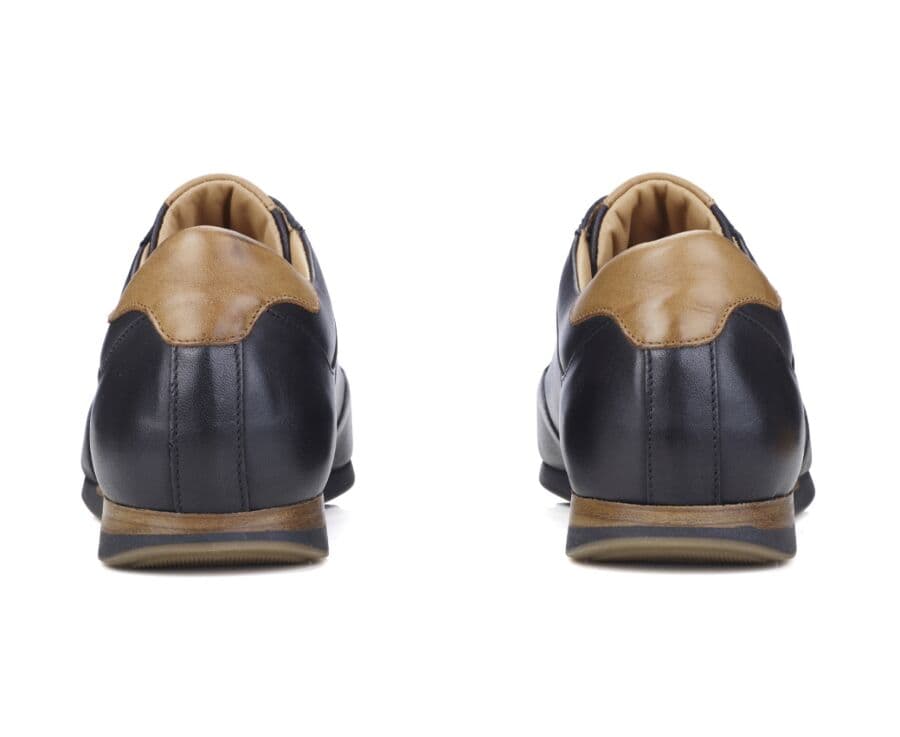Sneakers homme cuir Noir Patiné - BELBARA