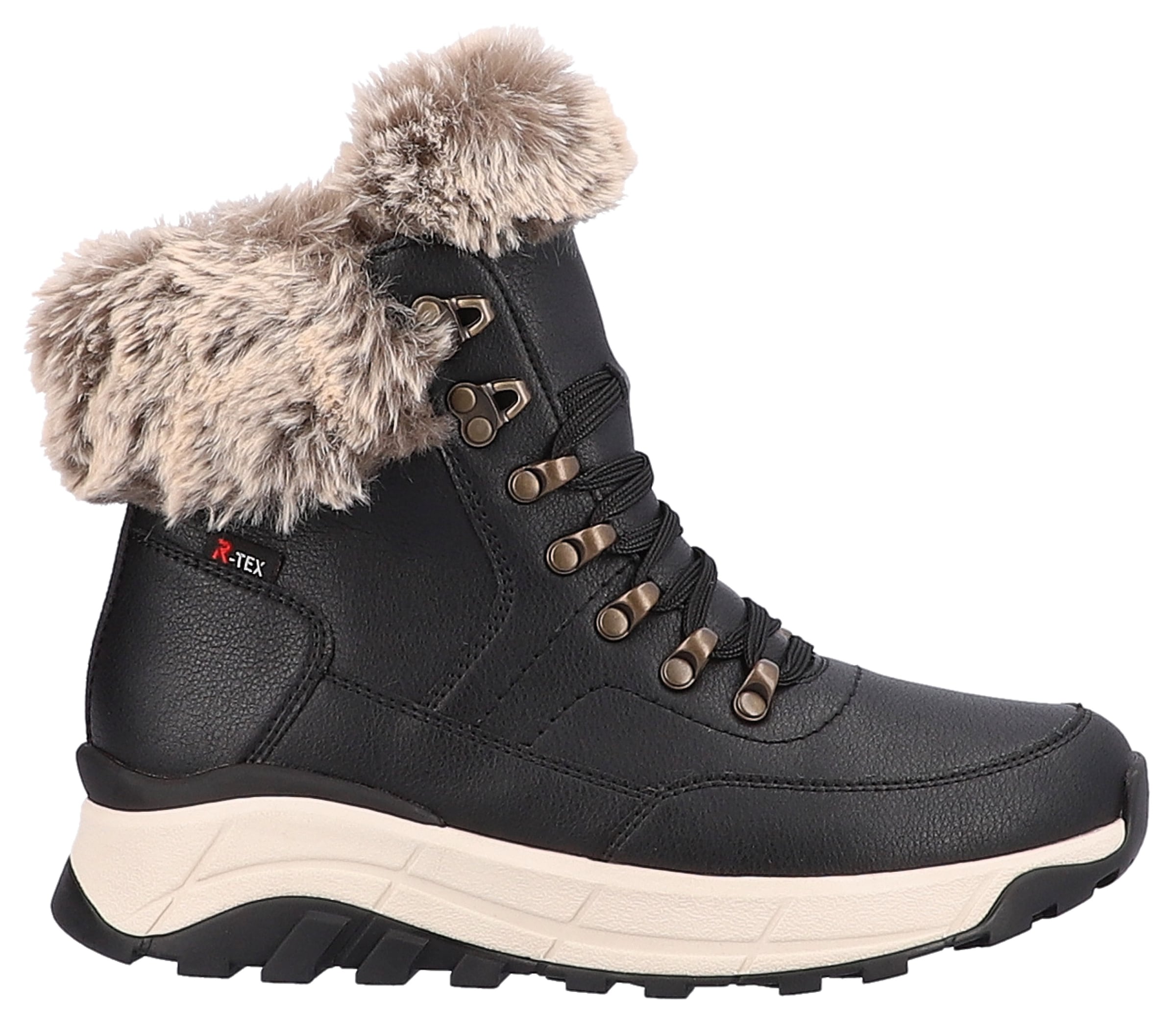 RIEKER Sport Winterboots  Hightop Sneaker, Schnürboots, Winterschuh mit Lammwollfutter