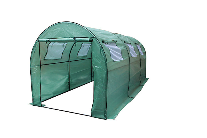 Serre tunnel souple 10m², L.500xH.200 cm