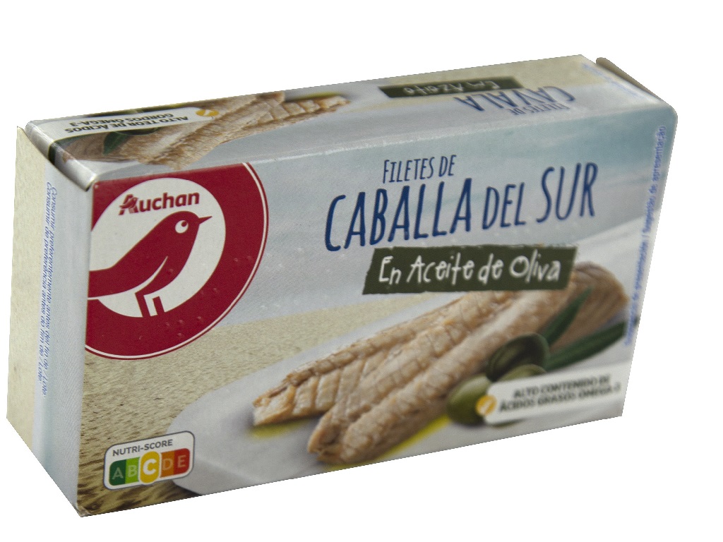 FILETE CAVALA AUCHAN EM AZEITE 115(85)G