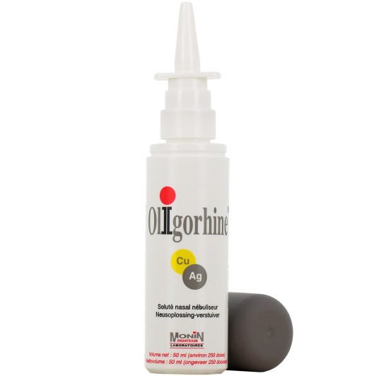 Oligorhine Spray nasal cuivre argent - Rhume, rhinite allergique