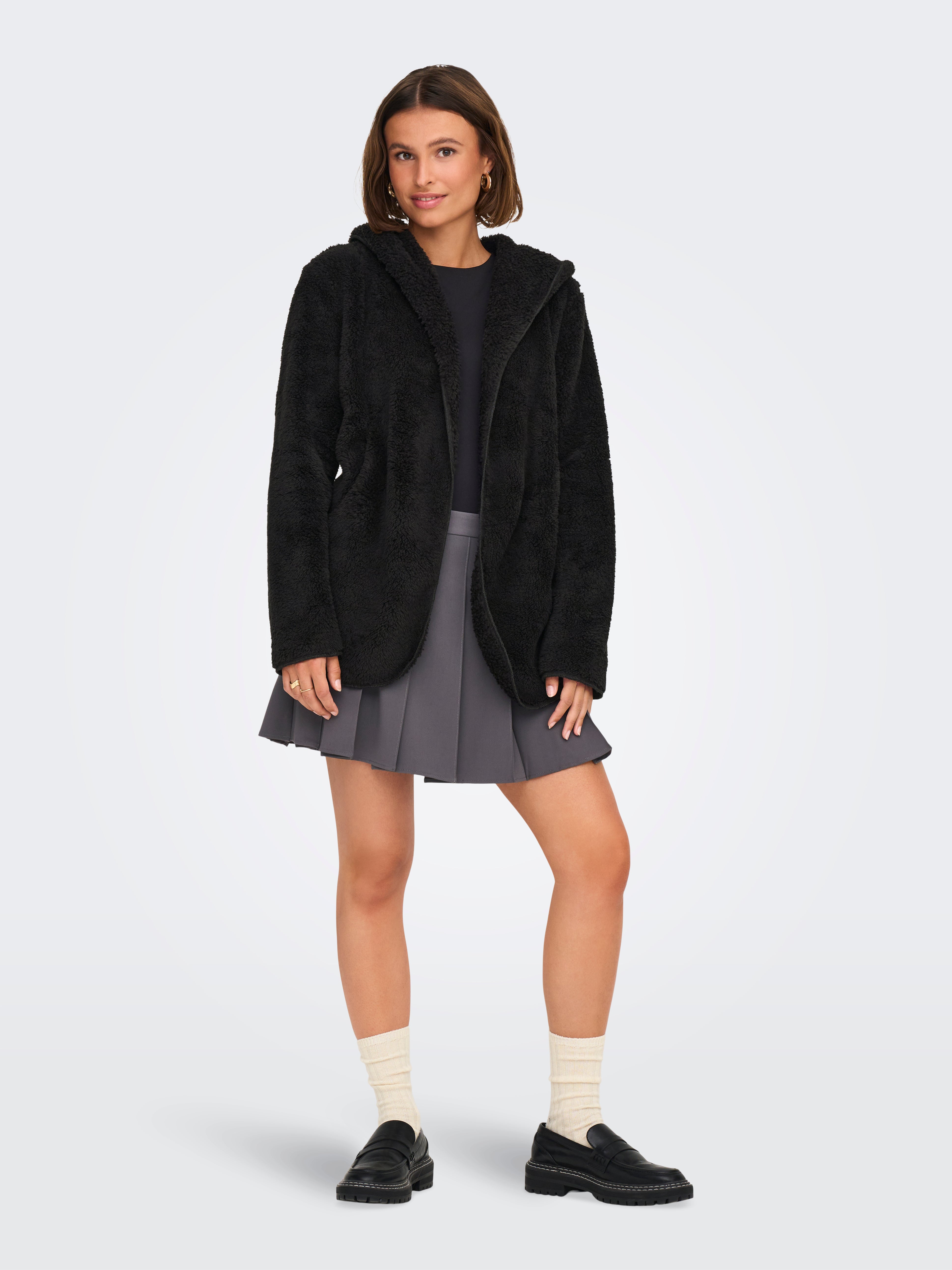 ONLCONTACT Teddyfell Jacke Black