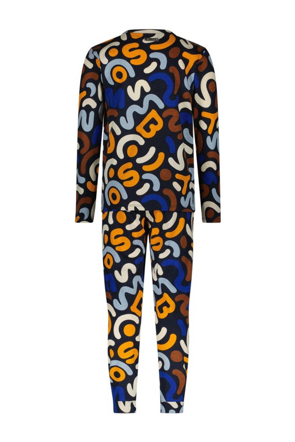 B.Nosy pyjama Zack met all over print blauw/multicolor