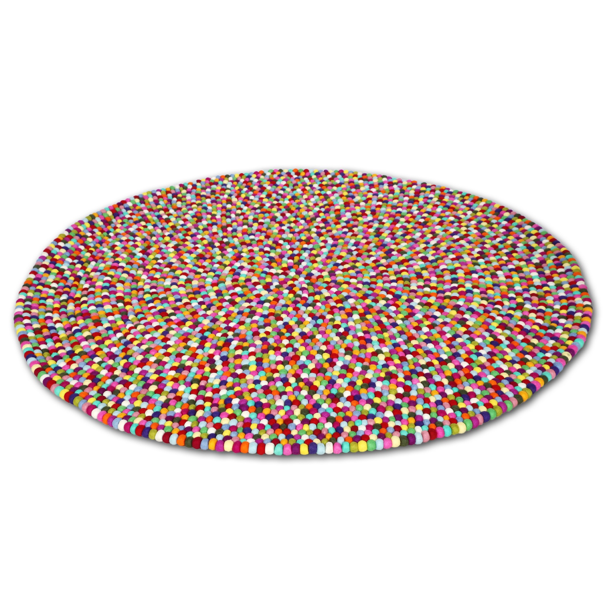 Filz-Teppich 'Multi', multicolor, Ø 90 cm, 120 cm, 160 cm von fischer's lagerhaus