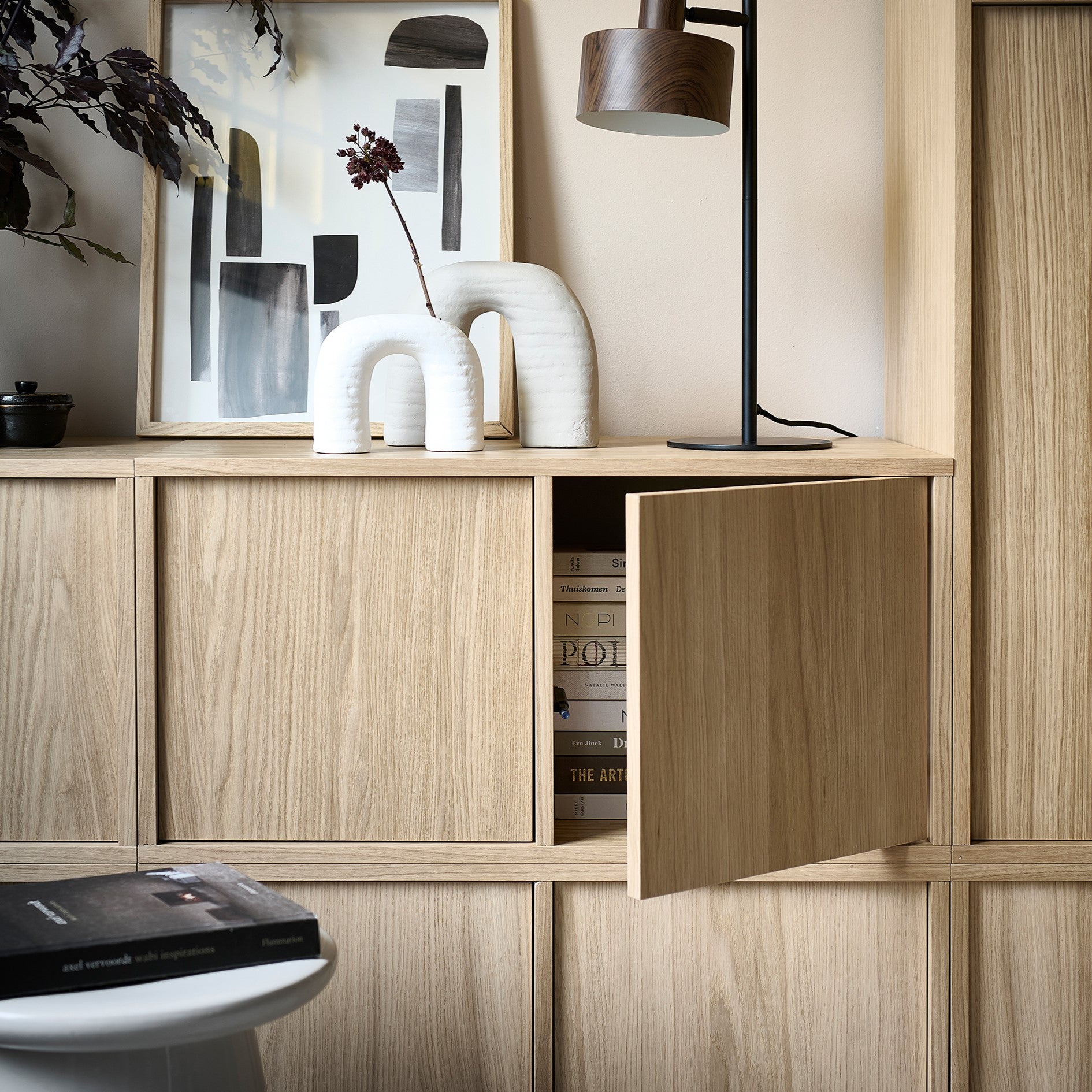 vtwonen Modulair Onderkast Eikenhout Fineer - Dubbel - B 77 cm