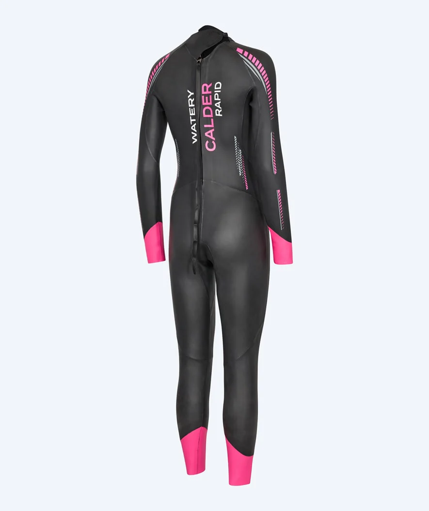 Watery våddragt til damer - Calder Rapid - Sort/pink