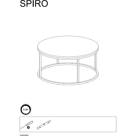 Spiro sofabord - hvid