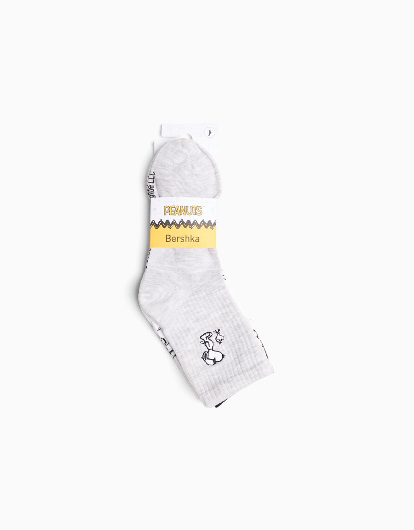 Pacote com 3 pares de meias bordadas do Snoopy