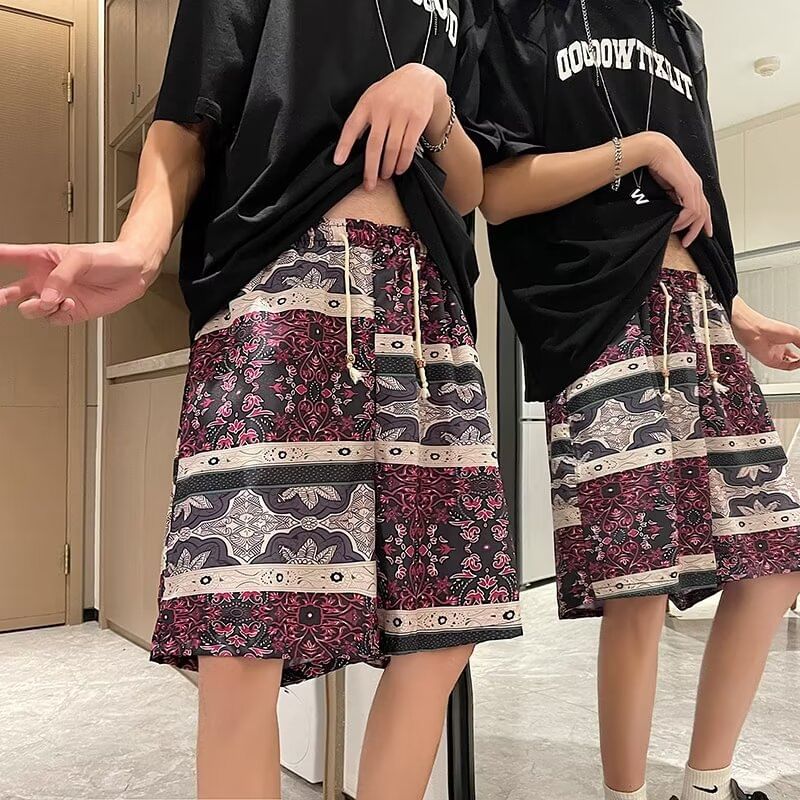 Jozev - Shorts met trekkoord en bloemenprint